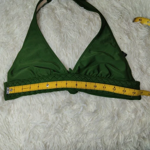 La Blanca Woven Braided Halter Green Swimwear Set - Picture 5 of 11